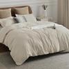 imageBedsure Duvet Cover Queen Size  Only Includes 1 Duvet Cover 90x90 Hotel Luxury Soft Double Brushed All Season Bedding for Kids amp Adults Zipper Closure Grey No Comforter No Pillow Shams03  Linen Only Duvet Cover