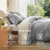 imageBedsure Duvet Cover Queen Size  Only Includes 1 Duvet Cover 90x90 Hotel Luxury Soft Double Brushed All Season Bedding for Kids amp Adults Zipper Closure Grey No Comforter No Pillow Shams05  Grey No Comforter