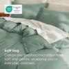 imageBedsure Duvet Cover Queen Size  Only Includes 1 Duvet Cover 90x90 Hotel Luxury Soft Double Brushed All Season Bedding for Kids amp Adults Zipper Closure Grey No Comforter No Pillow Shams04  Sage Green No Comforter
