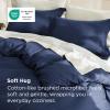 imageBedsure Duvet Cover Queen Size  Only Includes 1 Duvet Cover 90x90 Hotel Luxury Soft Double Brushed All Season Bedding for Kids amp Adults Zipper Closure Grey No Comforter No Pillow Shams00  Navy Blue No Comforter