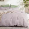 imageBedsure Duvet Cover Queen Size  Only Includes 1 Duvet Cover 90x90 Hotel Luxury Soft Double Brushed All Season Bedding for Kids amp Adults Zipper Closure Grey No Comforter No Pillow Shams08  Pink Mocha No Comforter