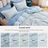 imageBedsure Green Duvet Cover Queen Size with Bowknot Jacquard Design Soft and Elegant Boho Bedding Set Luxurious Craftsmanship for a Stylish BedroomIncludes 1 90x90 Duvet Cover amp 2 Pillow Shams22  Blue Bowknot No Comforter