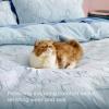imageBedsure Green Duvet Cover Queen Size with Bowknot Jacquard Design Soft and Elegant Boho Bedding Set Luxurious Craftsmanship for a Stylish BedroomIncludes 1 90x90 Duvet Cover amp 2 Pillow Shams22  Blue Bowknot No Comforter