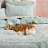imageBedsure Green Duvet Cover Queen Size with Bowknot Jacquard Design Soft and Elegant Boho Bedding Set Luxurious Craftsmanship for a Stylish BedroomIncludes 1 90x90 Duvet Cover amp 2 Pillow Shams22  Green Bowknot No Comforter