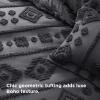 imageBedsure Green Duvet Cover Queen Size with Bowknot Jacquard Design Soft and Elegant Boho Bedding Set Luxurious Craftsmanship for a Stylish BedroomIncludes 1 90x90 Duvet Cover amp 2 Pillow Shams22  Gray Tufted No Comforter