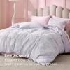 imageBedsure Green Duvet Cover Queen Size with Bowknot Jacquard Design Soft and Elegant Boho Bedding Set Luxurious Craftsmanship for a Stylish BedroomIncludes 1 90x90 Duvet Cover amp 2 Pillow Shams22  Purple Bowknot No Comforter