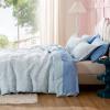 imageBedsure Green Duvet Cover Queen Size with Bowknot Jacquard Design Soft and Elegant Boho Bedding Set Luxurious Craftsmanship for a Stylish BedroomIncludes 1 90x90 Duvet Cover amp 2 Pillow Shams22  Blue Bowknot No Comforter