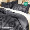imageBedsure Green Duvet Cover Queen Size with Bowknot Jacquard Design Soft and Elegant Boho Bedding Set Luxurious Craftsmanship for a Stylish BedroomIncludes 1 90x90 Duvet Cover amp 2 Pillow Shams22  Gray Tufted No Comforter
