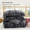 imageBedsure Green Duvet Cover Queen Size with Bowknot Jacquard Design Soft and Elegant Boho Bedding Set Luxurious Craftsmanship for a Stylish BedroomIncludes 1 90x90 Duvet Cover amp 2 Pillow Shams22  Gray Tufted No Comforter