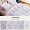imageBedsure Green Duvet Cover Queen Size with Bowknot Jacquard Design Soft and Elegant Boho Bedding Set Luxurious Craftsmanship for a Stylish BedroomIncludes 1 90x90 Duvet Cover amp 2 Pillow Shams22  Purple Bowknot No Comforter