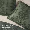 imageBedsure Green Duvet Cover Queen Size with Bowknot Jacquard Design Soft and Elegant Boho Bedding Set Luxurious Craftsmanship for a Stylish BedroomIncludes 1 90x90 Duvet Cover amp 2 Pillow Shams03  Olive Green No Comforter