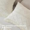 imageBedsure Green Duvet Cover Queen Size with Bowknot Jacquard Design Soft and Elegant Boho Bedding Set Luxurious Craftsmanship for a Stylish BedroomIncludes 1 90x90 Duvet Cover amp 2 Pillow Shams04  White No Comforter