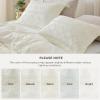 imageBedsure Green Duvet Cover Queen Size with Bowknot Jacquard Design Soft and Elegant Boho Bedding Set Luxurious Craftsmanship for a Stylish BedroomIncludes 1 90x90 Duvet Cover amp 2 Pillow Shams04  White No Comforter
