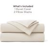 imageBedsure Textured Duvet Cover Queen Size  CottonLike Polyester Jacquard Duvet Cover Set for All Seasons  3 Pieces Elevated Dobby Ultra Soft Bedding Set NO Comforter Olive Green Queen 90x 9002  Beige No Comforter