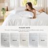 imageBedsure Textured Duvet Cover Queen Size  CottonLike Polyester Jacquard Duvet Cover Set for All Seasons  3 Pieces Elevated Dobby Ultra Soft Bedding Set NO Comforter Olive Green Queen 90x 9001  White No Comforter
