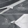 imageBedsure Textured Duvet Cover Queen Size  CottonLike Polyester Jacquard Duvet Cover Set for All Seasons  3 Pieces Elevated Dobby Ultra Soft Bedding Set NO Comforter Olive Green Queen 90x 9004  Dark Grey No Comforter