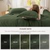 imageBedsure Textured Duvet Cover Queen Size  CottonLike Polyester Jacquard Duvet Cover Set for All Seasons  3 Pieces Elevated Dobby Ultra Soft Bedding Set NO Comforter Olive Green Queen 90x 9003  Olive Green No Comforter