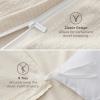imageBedsure Textured Duvet Cover Queen Size  CottonLike Polyester Jacquard Duvet Cover Set for All Seasons  3 Pieces Elevated Dobby Ultra Soft Bedding Set NO Comforter Olive Green Queen 90x 9002  Beige No Comforter