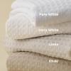 imageBedsure Waffle Weave Duvet Cover Queen Size Luxury Soft amp Breathable Comforter Cover for All Season 3 Pieces WrinkleResistant Zipper Bedding with 8 Corner Ties Black08  Pure White No Comforter