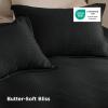imageBedsure Waffle Weave Duvet Cover Queen Size Luxury Soft amp Breathable Comforter Cover for All Season 3 Pieces WrinkleResistant Zipper Bedding with 8 Corner Ties Black05  Black No Comforter