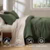 imageBedsure Waffle Weave Duvet Cover Queen Size Luxury Soft amp Breathable Comforter Cover for All Season 3 Pieces WrinkleResistant Zipper Bedding with 8 Corner Ties Black00  Olive Green No Comforter