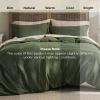 imageBedsure Waffle Weave Duvet Cover Queen Size Luxury Soft amp Breathable Comforter Cover for All Season 3 Pieces WrinkleResistant Zipper Bedding with 8 Corner Ties Black00  Olive Green No Comforter