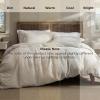 imageBedsure Waffle Weave Duvet Cover Queen Size Luxury Soft amp Breathable Comforter Cover for All Season 3 Pieces WrinkleResistant Zipper Bedding with 8 Corner Ties Black03  Linen No Comforter