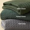 imageBedsure Waffle Weave Duvet Cover Queen Size Luxury Soft amp Breathable Comforter Cover for All Season 3 Pieces WrinkleResistant Zipper Bedding with 8 Corner Ties Black00  Olive Green No Comforter