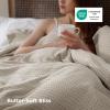 imageBedsure Waffle Weave Duvet Cover Queen Size Luxury Soft amp Breathable Comforter Cover for All Season 3 Pieces WrinkleResistant Zipper Bedding with 8 Corner Ties Black03  Linen No Comforter
