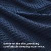 imageBedsure Waffle Weave Duvet Cover Queen Size Luxury Soft amp Breathable Comforter Cover for All Season 3 Pieces WrinkleResistant Zipper Bedding with 8 Corner Ties Black01  Navy Blue No Comforter