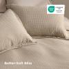 imageBedsure Waffle Weave Duvet Cover Queen Size Luxury Soft amp Breathable Comforter Cover for All Season 3 Pieces WrinkleResistant Zipper Bedding with 8 Corner Ties Black06  Khaki No Comforter