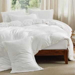 imageBedsure Duvet Cover Queen Size  Only Includes 1 Duvet Cover 90x90 Hotel Luxury Soft Double Brushed All Season Bedding for Kids amp Adults Zipper Closure Grey No Comforter No Pillow Shams01  White 6piece With Fitted Sheet
