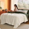 imageBedsure 100 Certified Organic Cotton Blanket  King Size Soft amp Breathable Luxury Blankets for Bed All Seasons Waffle amp Herringbone PureWoven Textured Thermal Blanket for Adults Kids Beige01  White