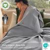 imageBedsure 100 Certified Organic Cotton Blanket  King Size Soft amp Breathable Luxury Blankets for Bed All Seasons Waffle amp Herringbone PureWoven Textured Thermal Blanket for Adults Kids Beige02  Grey