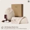 imageBedsure 100 Certified Organic Cotton Blanket  King Size Soft amp Breathable Luxury Blankets for Bed All Seasons Waffle amp Herringbone PureWoven Textured Thermal Blanket for Adults Kids Beige03  Beige