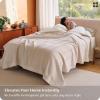 imageBedsure 100 Certified Organic Cotton Blanket  King Size Soft amp Breathable Luxury Blankets for Bed All Seasons Waffle amp Herringbone PureWoven Textured Thermal Blanket for Adults Kids Beige03  Beige