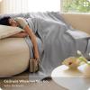 imageBedsure 100 Certified Organic Cotton Blanket  King Size Soft amp Breathable Luxury Blankets for Bed All Seasons Waffle amp Herringbone PureWoven Textured Thermal Blanket for Adults Kids Beige02  Grey
