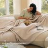 imageBedsure 100 Certified Organic Cotton Blanket  King Size Soft amp Breathable Luxury Blankets for Bed All Seasons Waffle amp Herringbone PureWoven Textured Thermal Blanket for Adults Kids Beige03  Beige