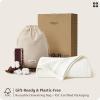 imageBedsure 100 Certified Organic Cotton Blanket  King Size Soft amp Breathable Luxury Blankets for Bed All Seasons Waffle amp Herringbone PureWoven Textured Thermal Blanket for Adults Kids Beige01  White