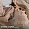 imageBedsure 100 Cotton Muslin Blanket 8Layer Queen Breathable amp Substantial Oeko TEX Gauze Bedding PureWoven AllSeason MoistureWicking Comfort Softens After Wash Linen Beige 90x90Taupe