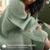 imageBedsure 100 Cotton Muslin Blanket 8Layer Queen Breathable amp Substantial Oeko TEX Gauze Bedding PureWoven AllSeason MoistureWicking Comfort Softens After Wash Linen Beige 90x90Sage Green