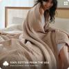 imageBedsure 100 Cotton Muslin Blanket 8Layer Queen Breathable amp Substantial Oeko TEX Gauze Bedding PureWoven AllSeason MoistureWicking Comfort Softens After Wash Linen Beige 90x90Taupe