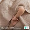 imageBedsure 100 Cotton Muslin Blanket 8Layer Queen Breathable amp Substantial Oeko TEX Gauze Bedding PureWoven AllSeason MoistureWicking Comfort Softens After Wash Linen Beige 90x90Taupe
