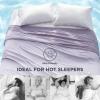 imageBedsure Cooling Blankets for Hot Sleepers  Summer Ice Cold Twin XL Blanket for Bed Lightweight Breathable DoubleSided Cooling Comforter for Dorm Room Grey 66x90 InchesLavender