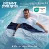 imageBedsure Cooling Blankets for Hot Sleepers  Summer Ice Cold Twin XL Blanket for Bed Lightweight Breathable DoubleSided Cooling Comforter for Dorm Room Grey 66x90 InchesBlue