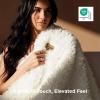 imageBedsure GentleSoft Luxury Faux Fur Pink Throw Blanket for Couch Soft Fuzzy Fluffy Shaggy Gifts Blanket for Women Mothers Day Warm Cozy Plush Fleece Throw for Room Decor 50x60 Inches01  White