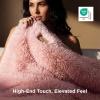 imageBedsure GentleSoft Luxury Faux Fur Pink Throw Blanket for Couch Soft Fuzzy Fluffy Shaggy Gifts Blanket for Women Mothers Day Warm Cozy Plush Fleece Throw for Room Decor 50x60 Inches02  Pink