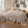 imageBedsure GentleSoft Yellow Throw Blanket for Couch  Super Soft Cozy Blankets for Women Cute Small Blanket for Girls 50x70 InchesBeige