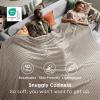 imageBedsure GentleSoft Yellow Throw Blanket for Couch  Super Soft Cozy Blankets for Women Cute Small Blanket for Girls 50x70 InchesBeige