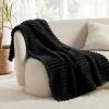 imageBedsure GentleSoft Yellow Throw Blanket for Couch  Super Soft Cozy Blankets for Women Cute Small Blanket for Girls 50x70 InchesBlack